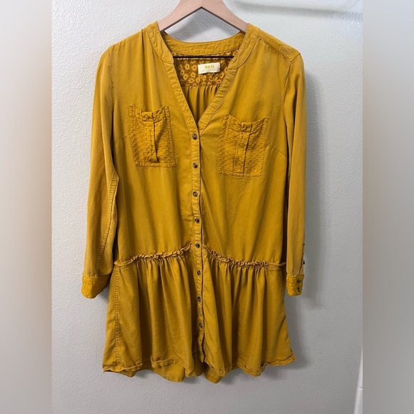 Anthropologie Marlie Button-Front Tunic dress - Picture 3 of 9